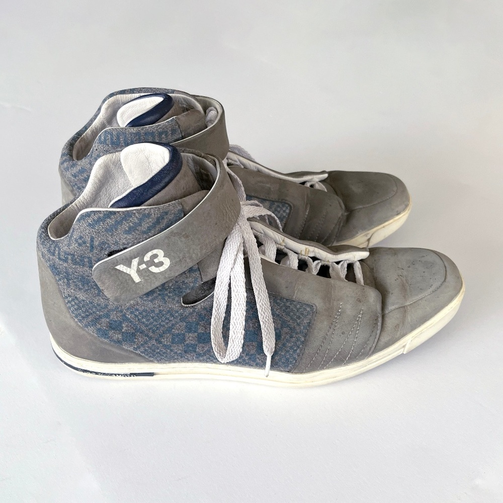 Y-3 Yohji Yamamoto Norwegian Wool / Gray Leather HighTops